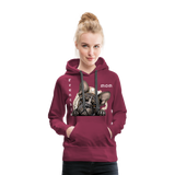 Frenchie Mom Hoodie - burgundy