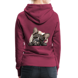 Frenchie Mom Hoodie - burgundy