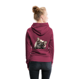 Frenchie Mom Hoodie - burgundy