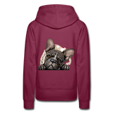 Frenchie Mom Hoodie - burgundy