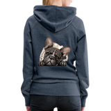 Frenchie Mom Hoodie - heather denim