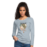 UM Women's Dream Premium Long Sleeve T-Shirt - heather ice blue