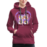 UM Cute Cat Women’s Premium Hoodie - burgundy